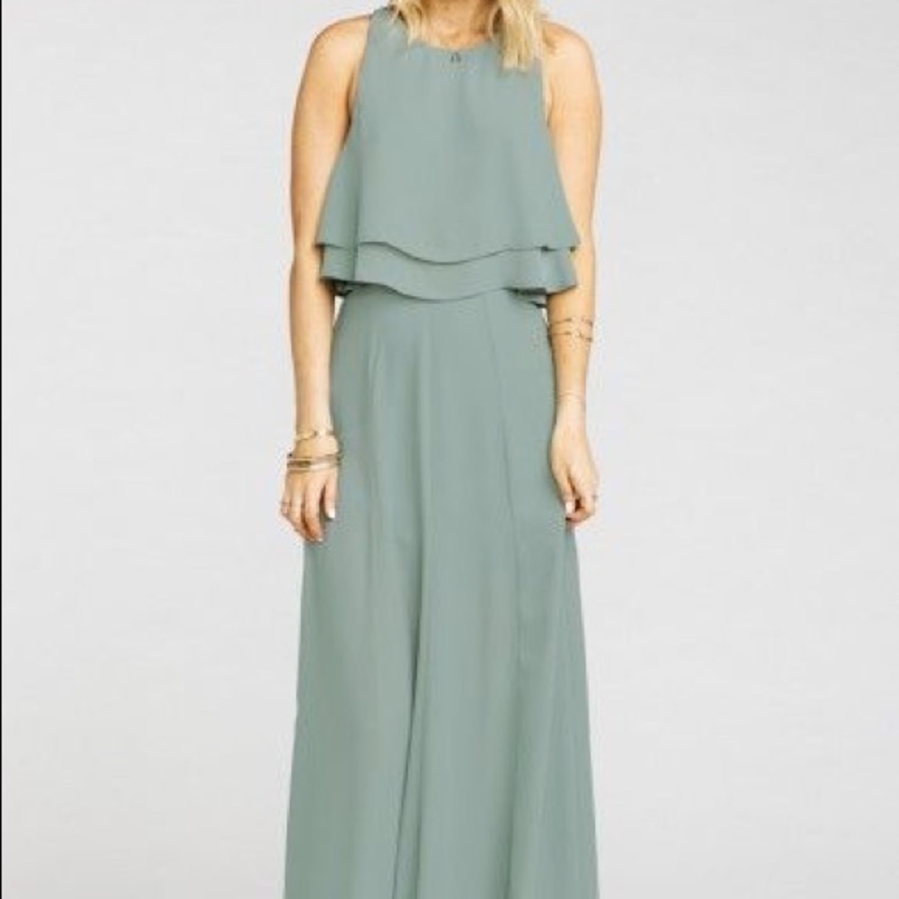 Show Me Your MuMu Crop and Skirt in Silver Sage
